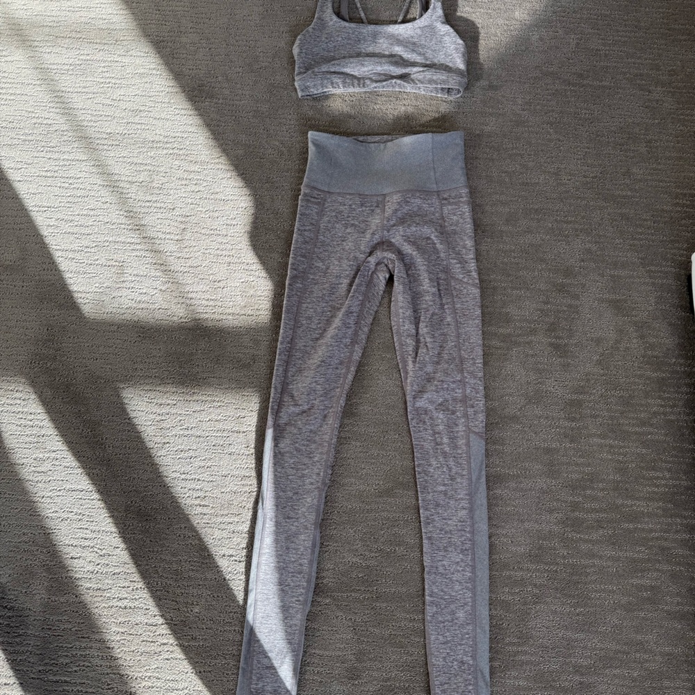 Athleta Purple Gray Activewear Set